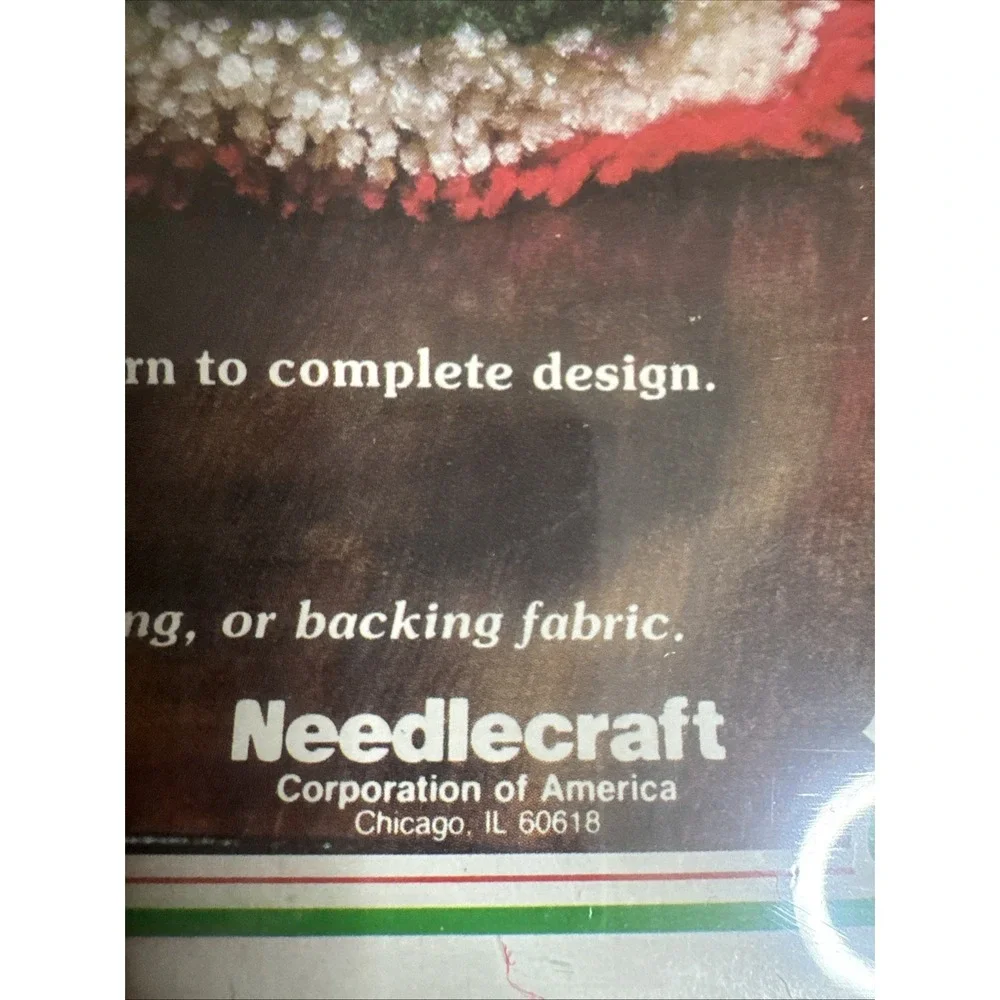 Wonder Art Christmas Latch Hook Kit Complete Noel Pillow #4525 NOS 15